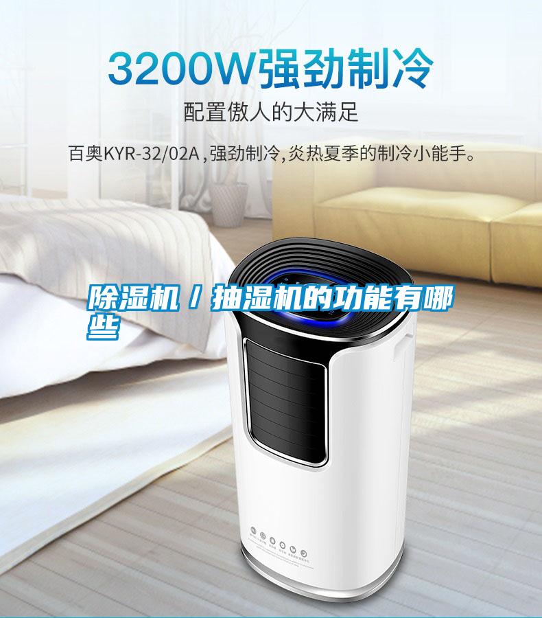 除濕機/抽濕機的功能有哪些