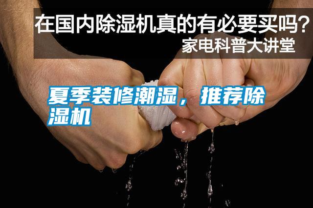 夏季裝修潮濕，推薦除濕機