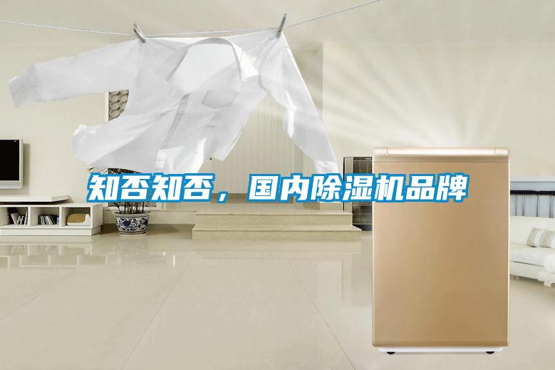 知否知否，國內除濕機品牌