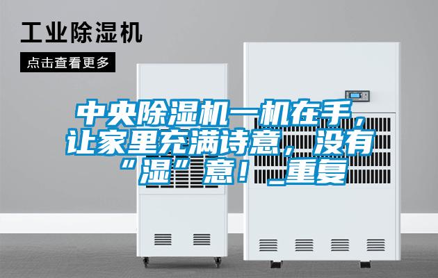 中央除濕機(jī)一機(jī)在手,讓家里充滿詩意,沒有“濕”意!_重復(fù)