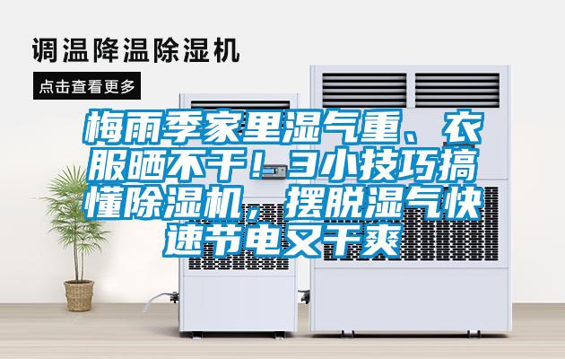 梅雨季家里濕氣重、衣服曬不干！3小技巧搞懂除濕機，擺脫濕氣快速節(jié)電又干爽