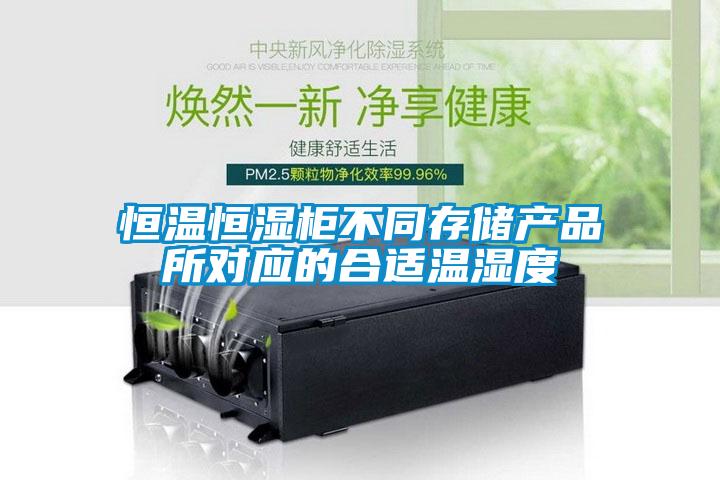恒溫恒濕柜不同存儲產品所對應的合適溫濕度