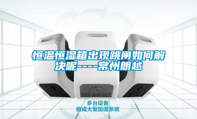 恒溫恒濕箱出現跳閘如何解決呢----常州朗越