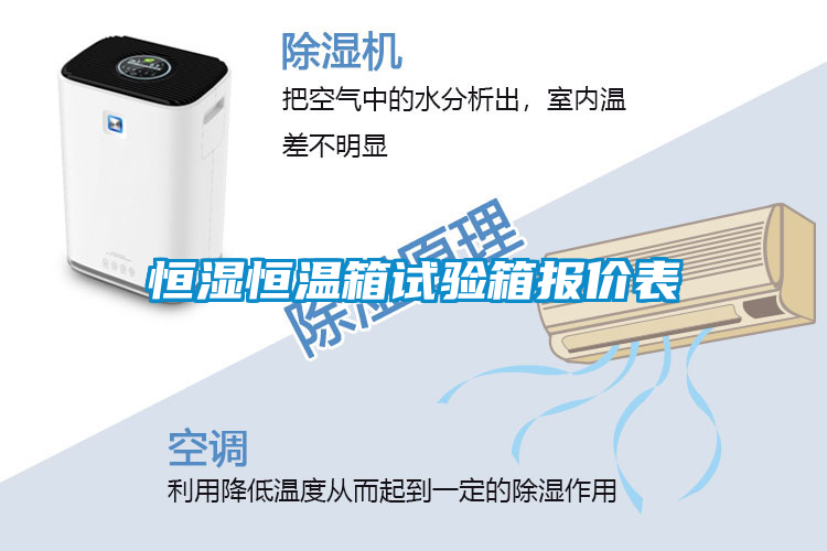恒濕恒溫箱試驗(yàn)箱報價表